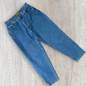BONJOUR Vintage 80s 90s High Waist Mom Tapered Leg Dark Wash Denim Jeans 14 P/P